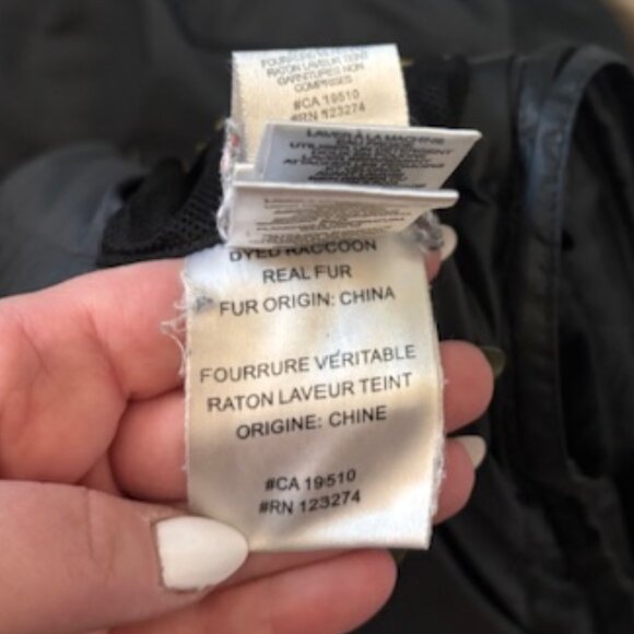 LOLE Limited Edition Long Puffer Jacket size M Real Fur Trim - Picture 8 of 10